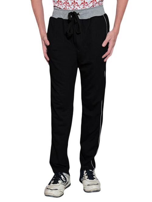black cotton track pant - 10359095 - Very Small Image - 1