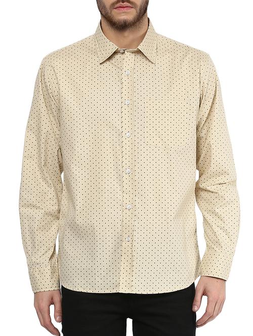 beige colored, cotton casual shirt - 10359127 - Very Small Image - 1