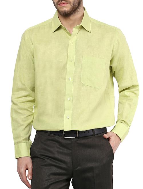 light green cotton formal shirt - 10359159 - Very Small Image - 1