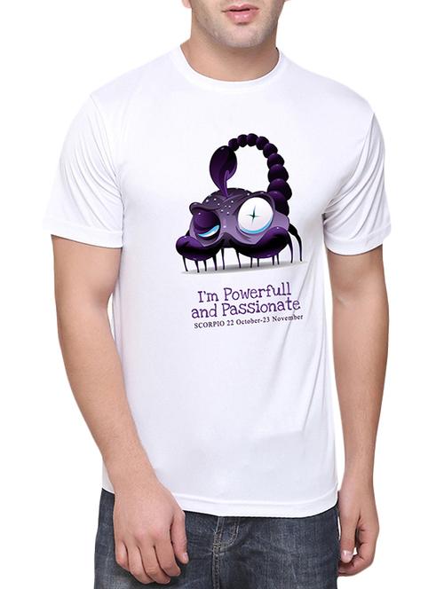 white colored , cotton digital printed tee- shirt - 10359195 - Very Small Image - 1