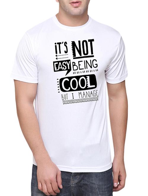 white colored , cotton digital printed tee- shirt - 10359251 - Very Small Image - 1