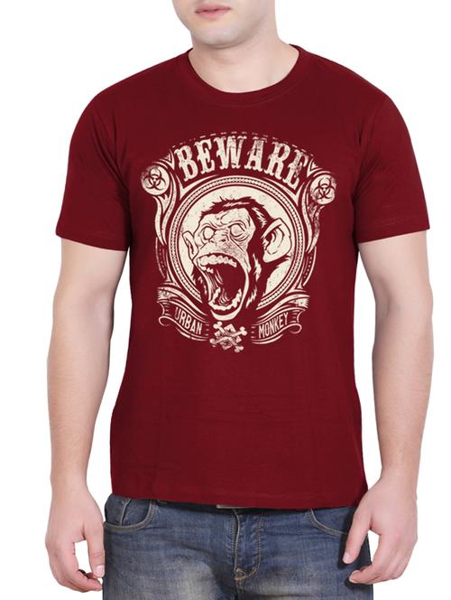 tantra red cotton tshirt - 10360809 - Very Small Image - 1