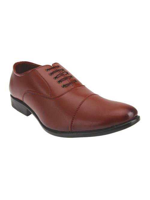brown leatherette formal shoes - 10363173 - Very Small Image - 1