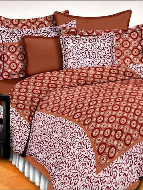 cotton jaipuri traditional double bedsheet with 2 pillwo cover - 10364514 - Very Small Image - 1