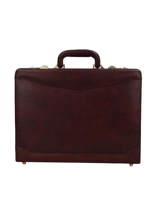 Clubb Sleek Leather Briefcase (B To Tan) - 10364688 - Very Small Image - 1