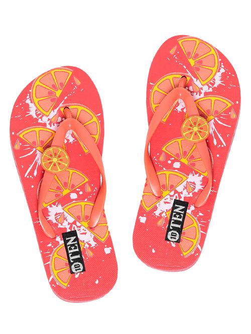 Red Leatherette Flip Flop - 10366137 - Very Small Image - 1