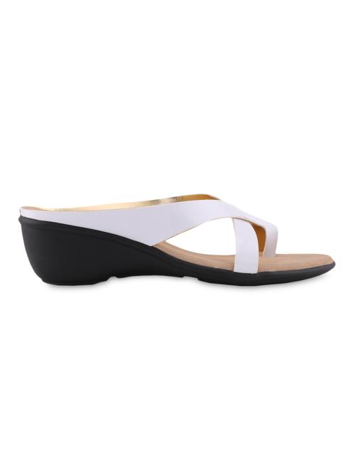 white leatherette mid-heel sandals - 1038337 - Very Small Image - 1