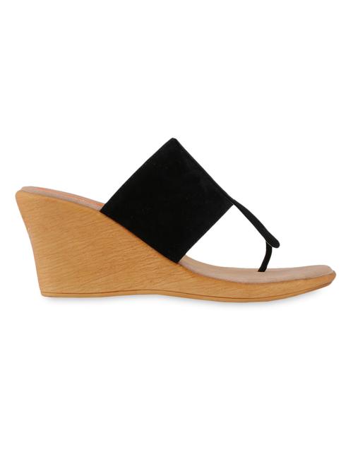 black faux suede wedge heels - 1038390 - Very Small Image - 1
