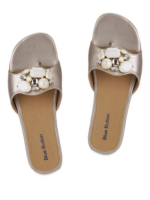 stone embellished platform heel sandals - 1038456 - Very Small Image - 1