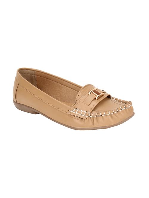 beige faux leather loafers & mocassins - 10384702 - Very Small Image - 1