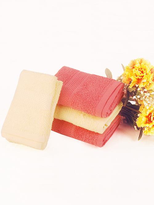 bianca pink, yellow cotton towel set - 10384864 - Very Small Image - 1