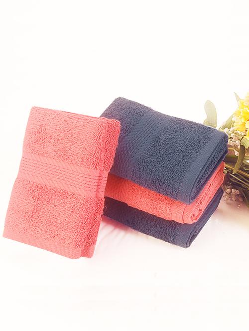 bianca blue, pink cotton towel set - 10384867 - Very Small Image - 1
