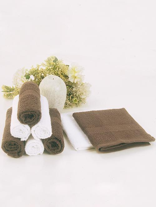 bianca brown, white cotton towel set - 10384916 - Very Small Image - 1