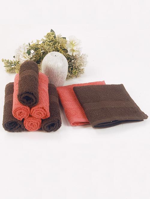 bianca brown, pink cotton towel set - 10384928 - Very Small Image - 1