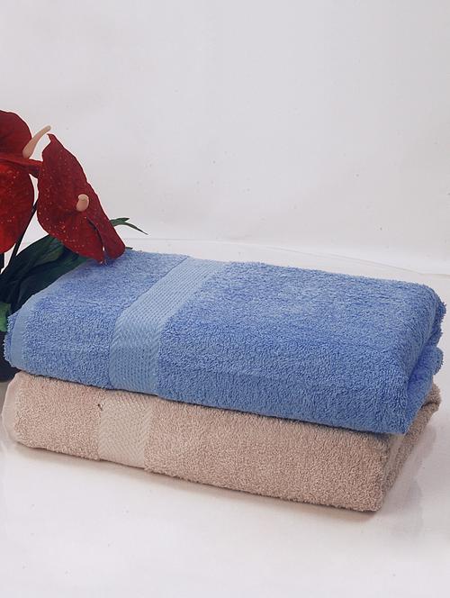 bianca blue, grey cotton towel set - 10384987 - Very Small Image - 1