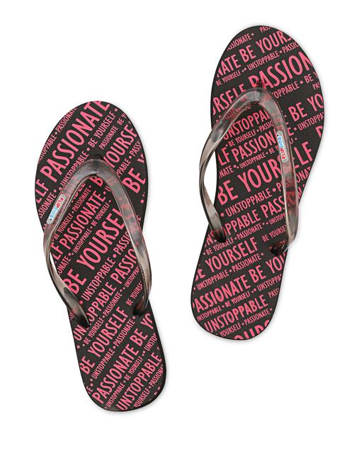 Calligraphic Printed Rubber Flip-Flops - 1038504 - Very Small Image - 1