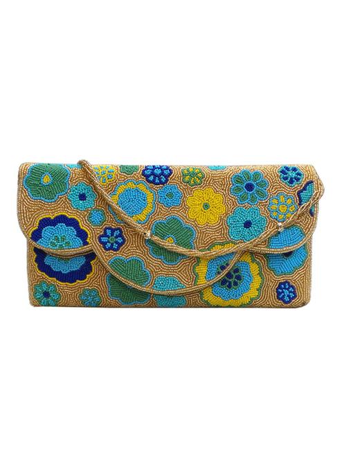 gold satin clutch - 10394809 - Very Small Image - 1