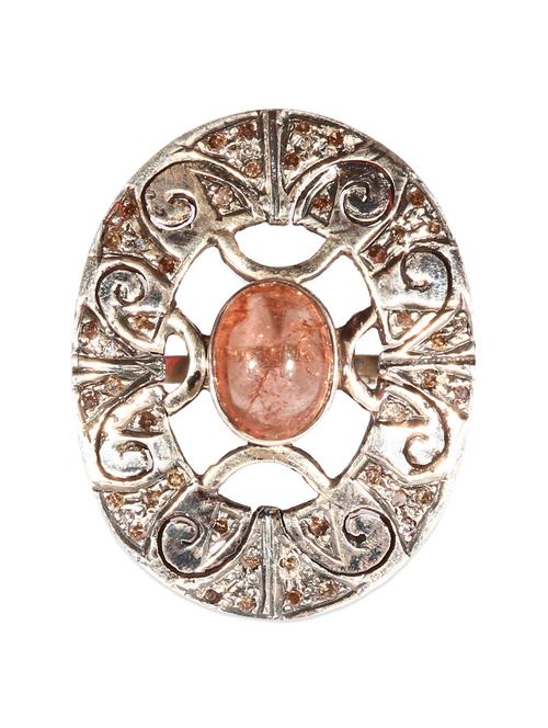 orange studded sterling silver ring - 1039663 - Very Small Image - 1