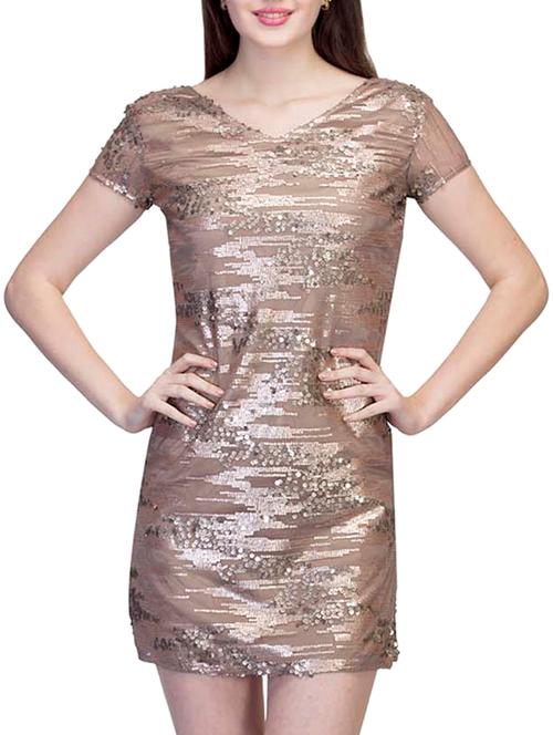 v-neck embellished sheath dress - 10411645 - Very Small Image - 1