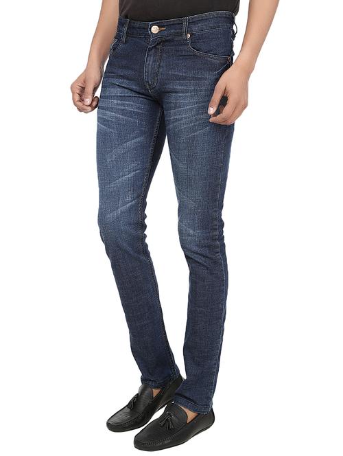 navy blue denim washed jeans - 10413551 - Very Small Image - 1