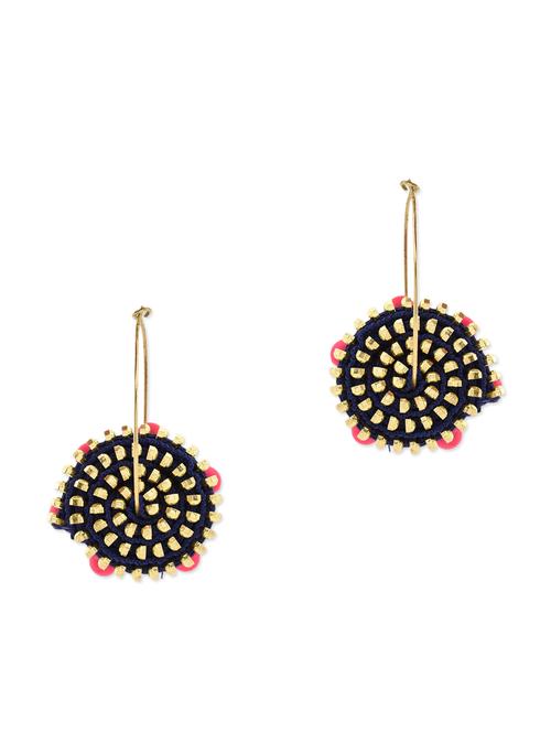 Anetra blue embellished concentric earrings - 10415855 - Very Small Image - 1