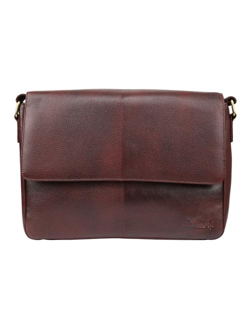 maroon leather laptop bag - 10416156 - Very Small Image - 1