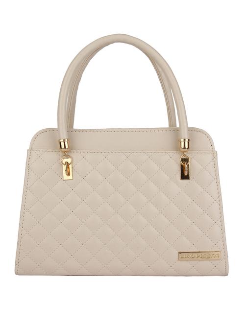 Beige Leatherette Handbag - 10416323 - Very Small Image - 1