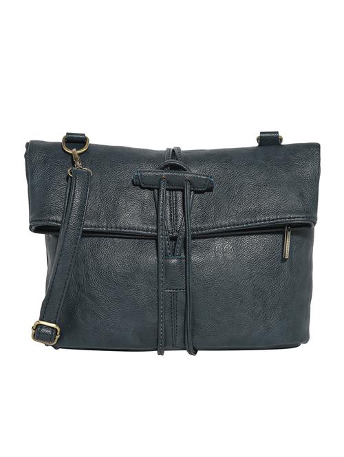Blue leatherette sling bag - 10416381 - Very Small Image - 1