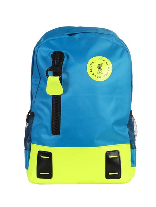 blue colored, polyester printed backpack - 10416616 - Very Small Image - 1