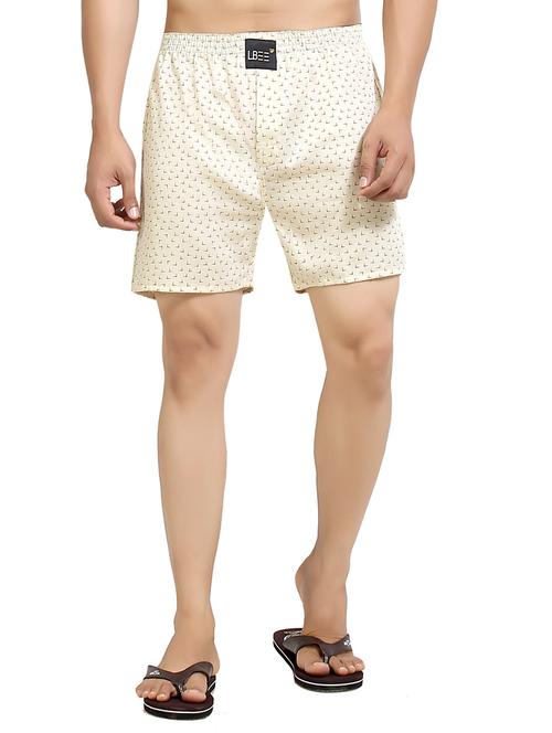 beige cotton boxer - 10417179 - Very Small Image - 1