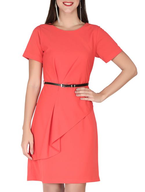 red georgette dress - 10417712 - Very Small Image - 1