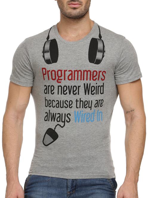 grey cotton tshirt - 10419715 - Very Small Image - 1