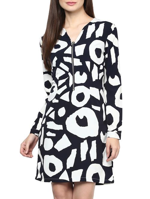 navy polyester dress - 10420181 - Very Small Image - 1