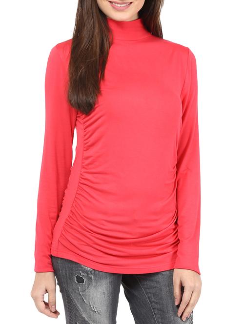 coral viscose top - 10420234 - Very Small Image - 1