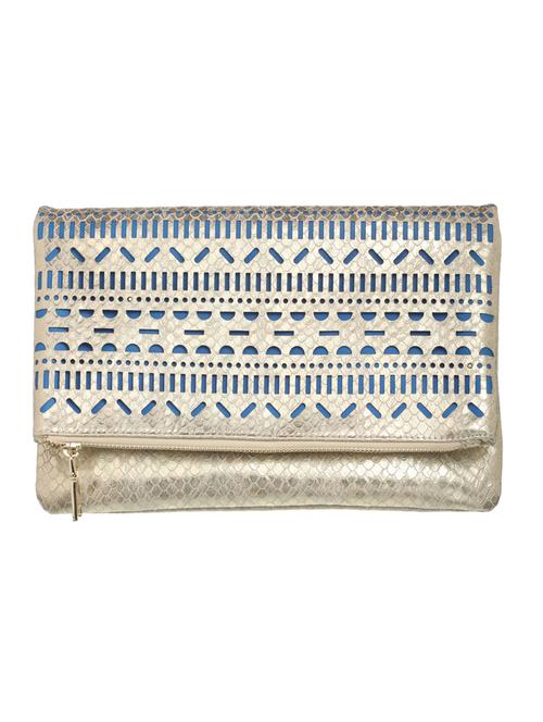 silver,blue pu clutch - 10421345 - Very Small Image - 1