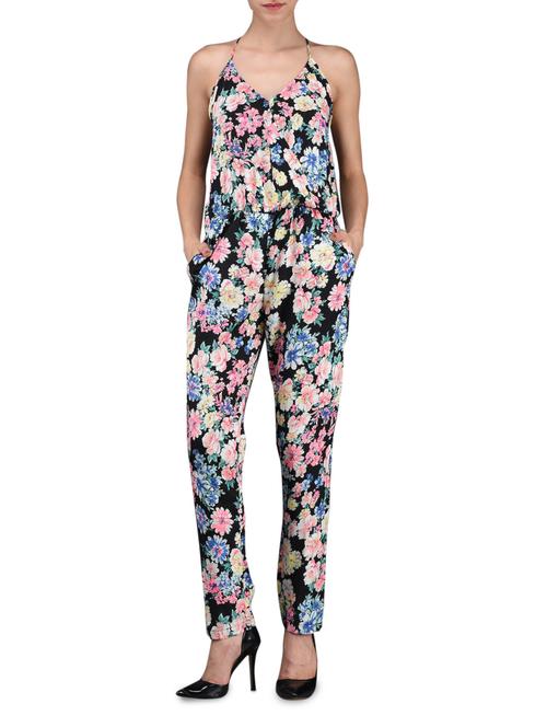 multicolor floral printed polycrepe jumpsuit - 1042283 - Very Small Image - 1