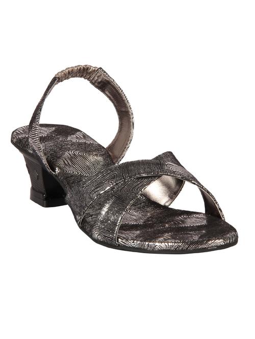gray leatherette sandals - 10428211 - Very Small Image - 1