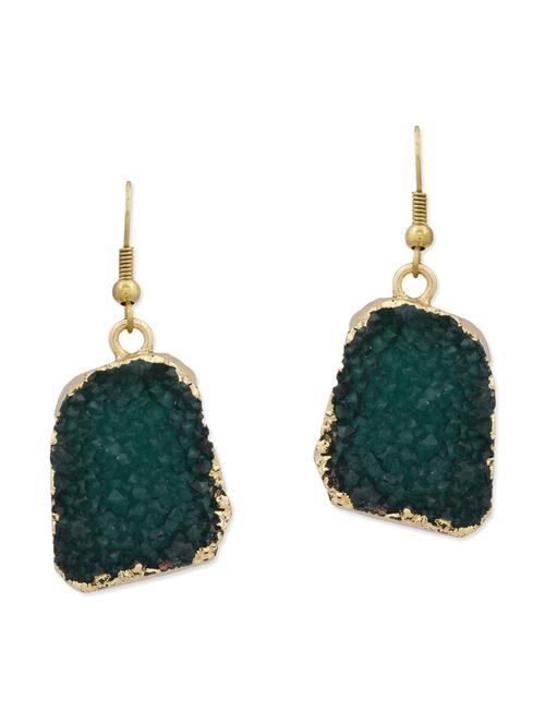 green, gold metal, plastic earring - 10430886 - Very Small Image - 1