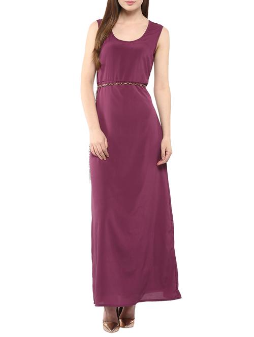harpa purple crepe  maxi dress - 10438400 - Very Small Image - 1