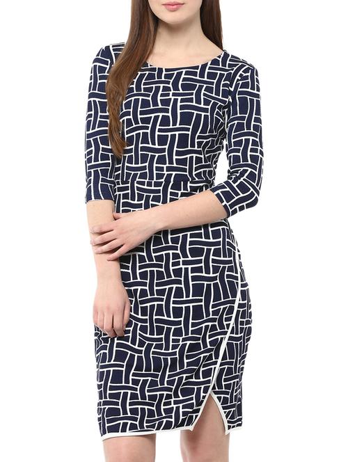 harpa navy blended  midi dress - 10438409 - Very Small Image - 1