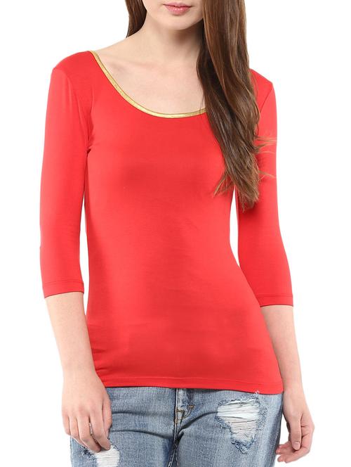 harpa red viscose spandex top - 10438419 - Very Small Image - 1
