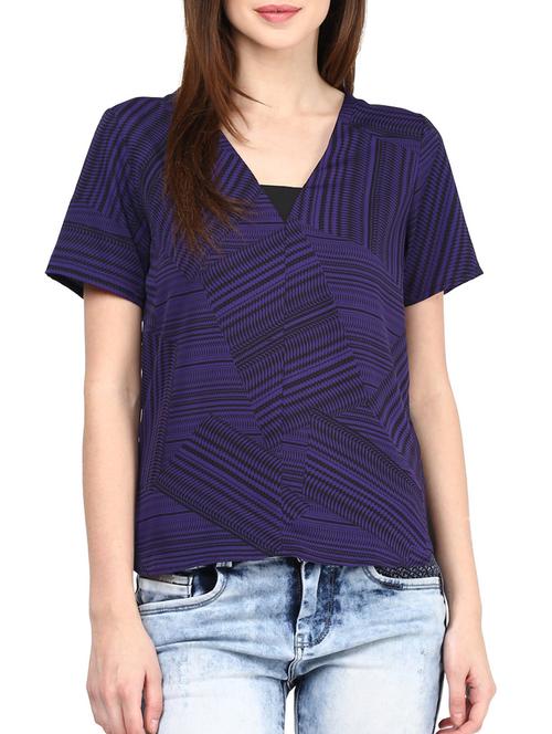 harpa purple crepe top - 10438433 - Very Small Image - 1