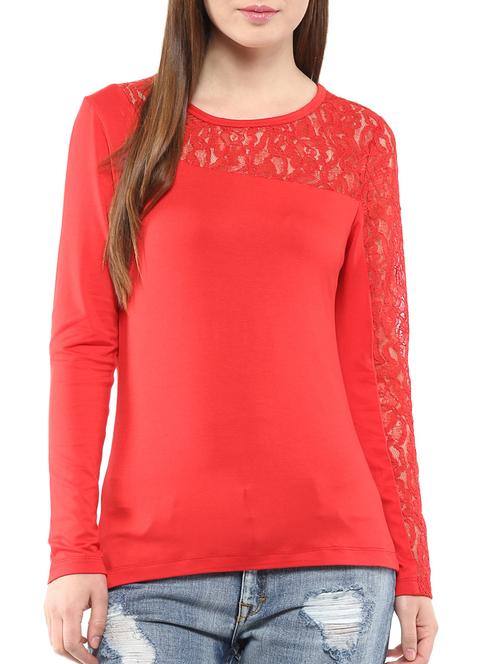 harpa red viscose spandex top - 10438437 - Very Small Image - 1