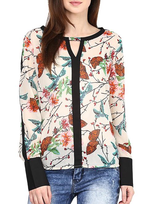 harpa offwhite georgette top - 10438457 - Very Small Image - 1