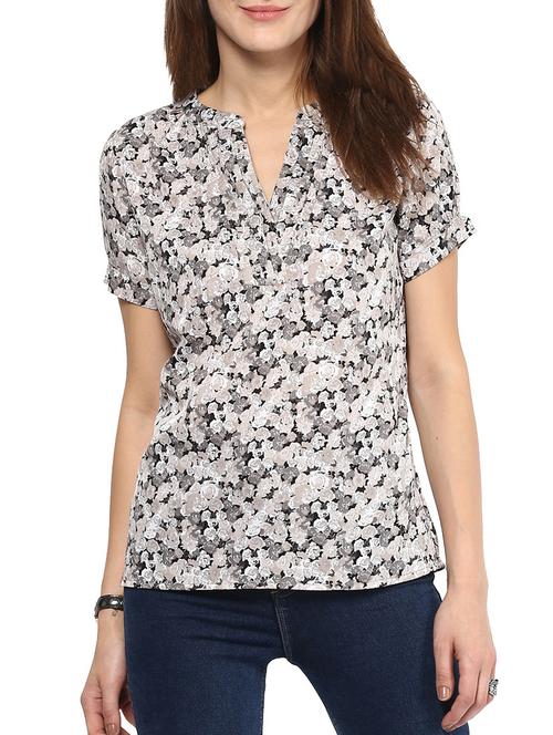 harpa grey crepe top - 10438509 - Very Small Image - 1