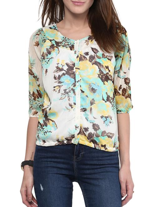 harpa white chiffon top - 10438526 - Very Small Image - 1