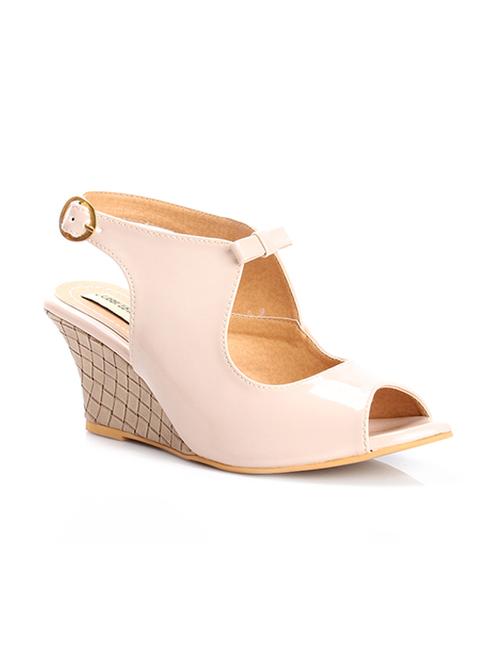 pink faux leather wedges - 10444141 - Very Small Image - 1
