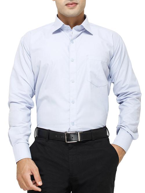 light blue cotton blend formal shirt - 10445167 - Very Small Image - 1