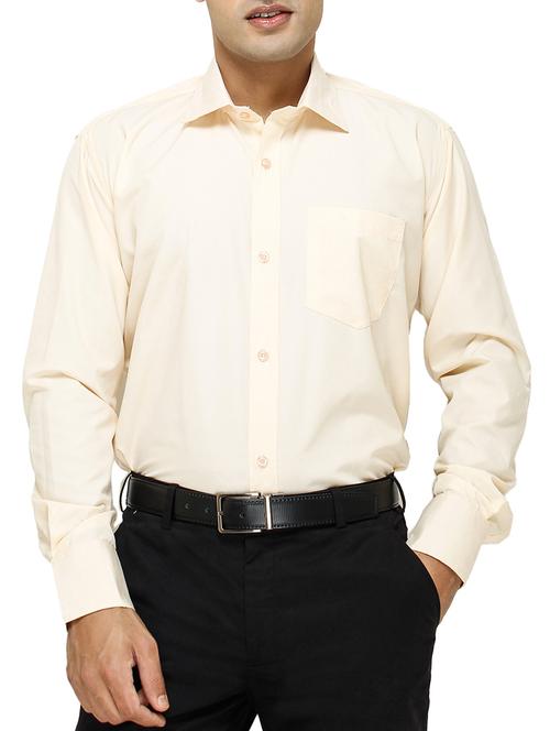 yellow cotton blend formal shirt - 10445194 - Very Small Image - 1