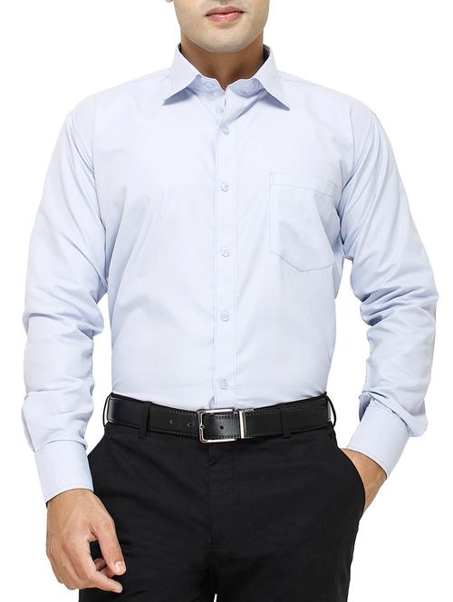 light blue cotton blend formal shirt - 10445409 - Very Small Image - 1